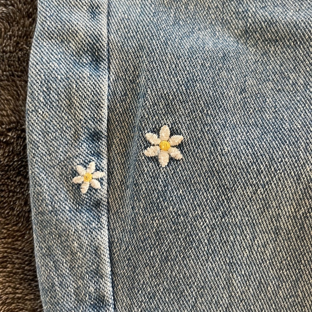 embroidered flower pacsun jeans - Picture 2 of 4